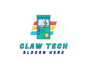 Claw - Retro Arcade Machine logo design