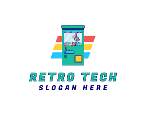 Retro Arcade Machine logo design