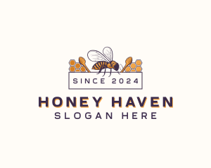 Bee Honeycomb Apothecary logo design