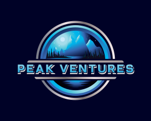 Everest - Mountain Night Trekking logo design