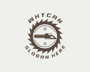 Chainsaw Blade Wood Cutter Logo