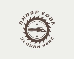 Cutting - Chainsaw Blade Wood Cutter logo design