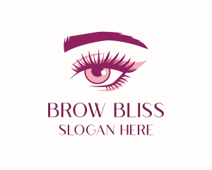 Eyelashes Brows Beauty logo design