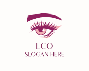 Contact Lens - Eyelashes Brows Beauty logo design