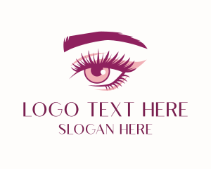 Beauty Clinic - Eyelashes Brows Beauty logo design