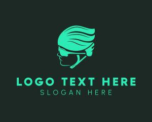 Ride - Cyclist Helmet Shades logo design