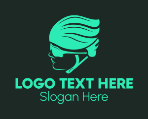 Cyclist - Cyclist Helmet Shades logo design