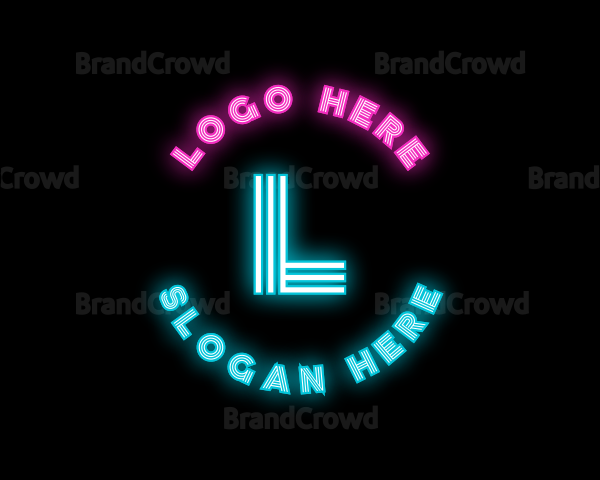 Neon Night Club Bar Logo