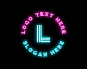 Pub - Neon Night Club Bar logo design