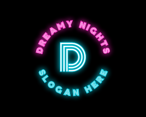 Neon Night Club Bar logo design