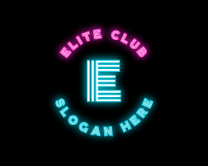 Neon Night Club Bar logo design