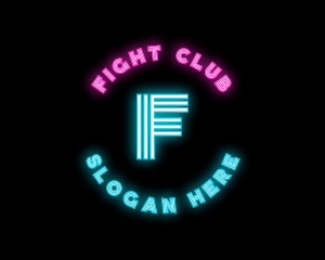 Neon Night Club Bar logo design