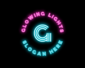 Neon Night Club Bar logo design