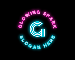 Neon Night Club Bar logo design