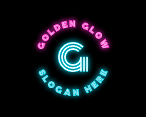 Neon Night Club Bar logo design