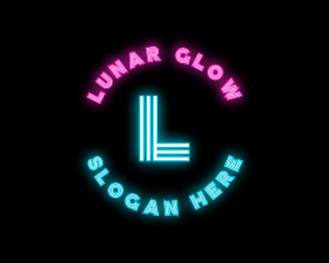 Neon Night Club Bar logo design