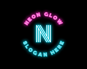 Neon Night Club Bar logo design