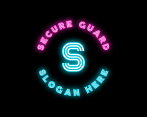 Synthwave - Neon Night Club Bar logo design