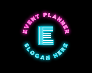 Flourescent - Neon Night Club Bar logo design