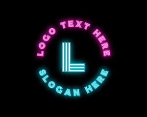 Neon Night Club Bar Logo