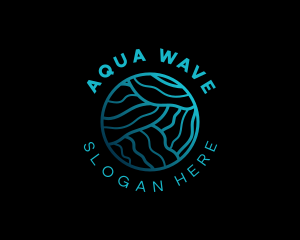 Biotech Abstract Waves logo design