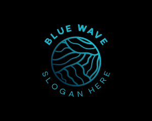 Biotech Abstract Waves logo design