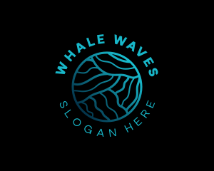 Biotech Abstract Waves logo design