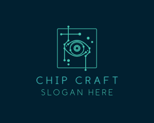 Digital Eye Chip logo design
