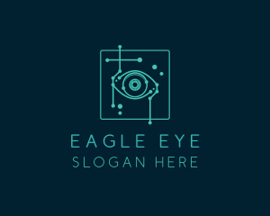 Digital Eye Chip logo design