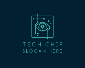 Digital Eye Chip logo design