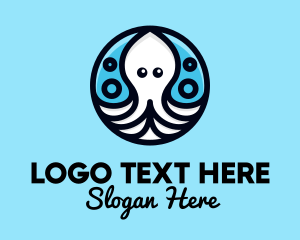 Aquarium - Ocean Sea Octopus logo design