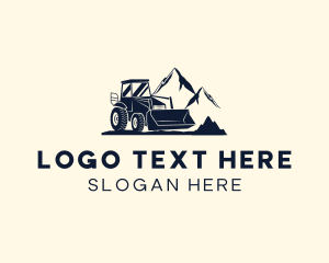 Utility - Industrial Mountain Bulldozer logo design