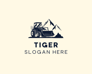 Utility - Industrial Mountain Bulldozer logo design