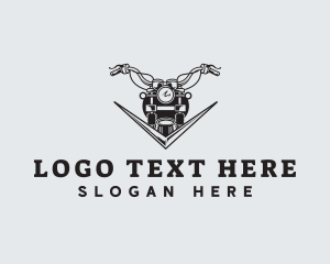 Vintage - Motorcycle Rider Touring logo design