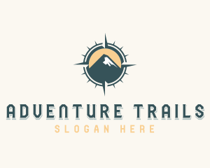 Compass Adventure Mountain logo design