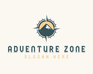 Compass Adventure Mountain logo design