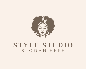 Hairdresser Woman Beauty logo design