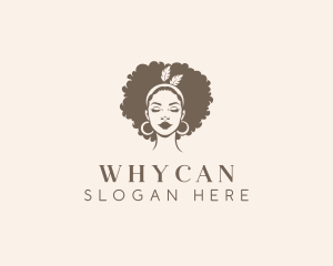Afro - Hairdresser Woman Beauty logo design