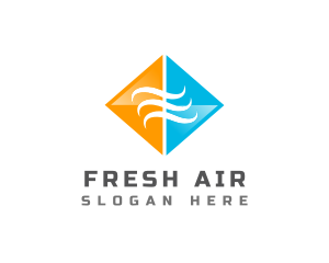 HVAC Temperature Conditioning logo design