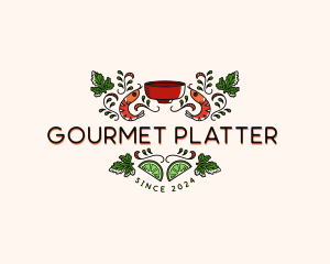 Shrimp Gourmet Restaurant logo design