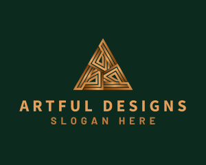 Triangle Woodwork Carpentry logo design