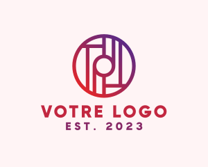 Modern Gradient Letter O logo design