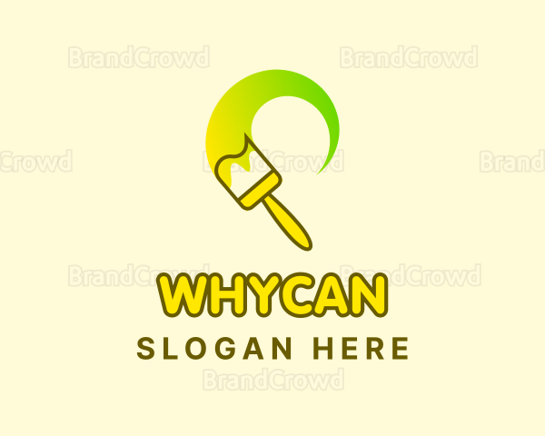 Yellow Paint Brush Logo