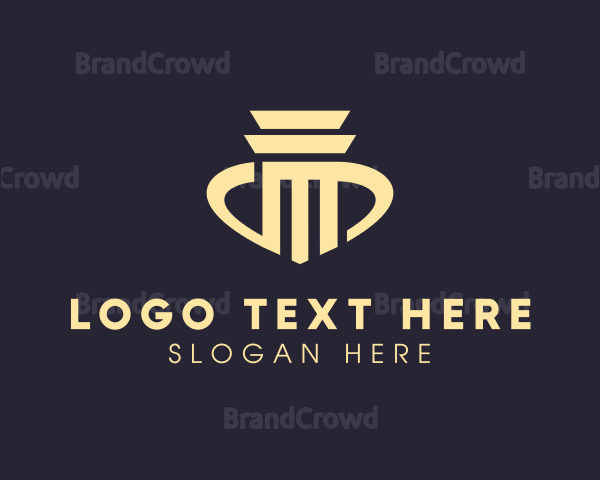 Construction Greek Pillar Logo