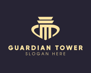 Construction Greek Pillar logo design