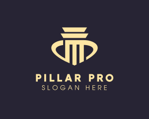 Construction Greek Pillar logo design