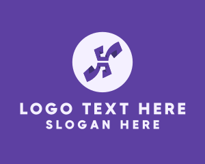 General - Violet Letter H logo design