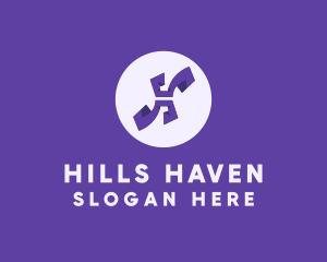 Violet Letter H logo design