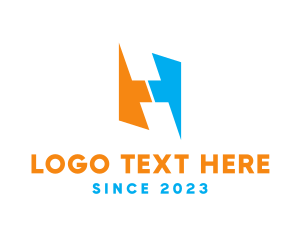 Geometric Symbol Letter H Logo