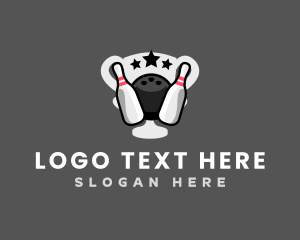 Bowling Alley - Bowling Pin Trophy logo design